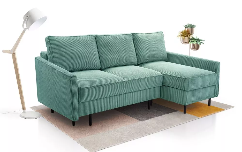 Dīvāns Robin Corner Standard · Jūraszaļš · 137 × 220 × 110 cm