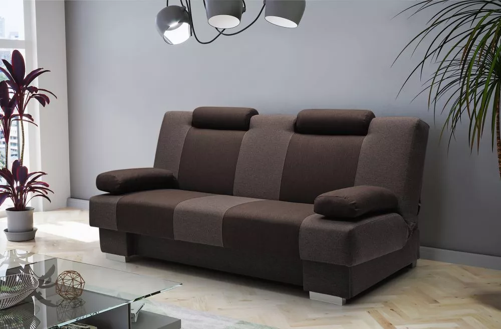 Dīvāns Antonio Classic Standard · Tumši brūns + brūns · 91 × 204 × 91 cm