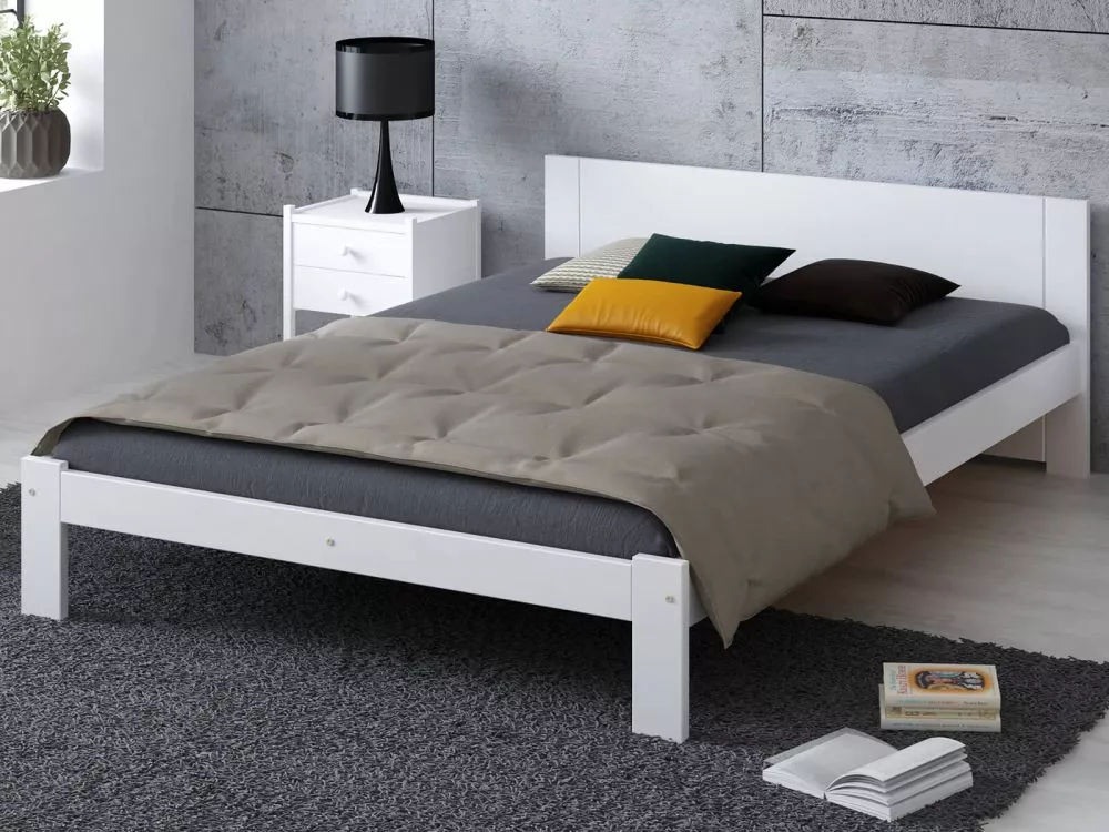 Gulta DMD-5 Magnat ar stelāžu Guļamvietas platums: 120 cm, Guļamvietas garums: 200 cm, · Balts · 128 × 206 × 65 cm