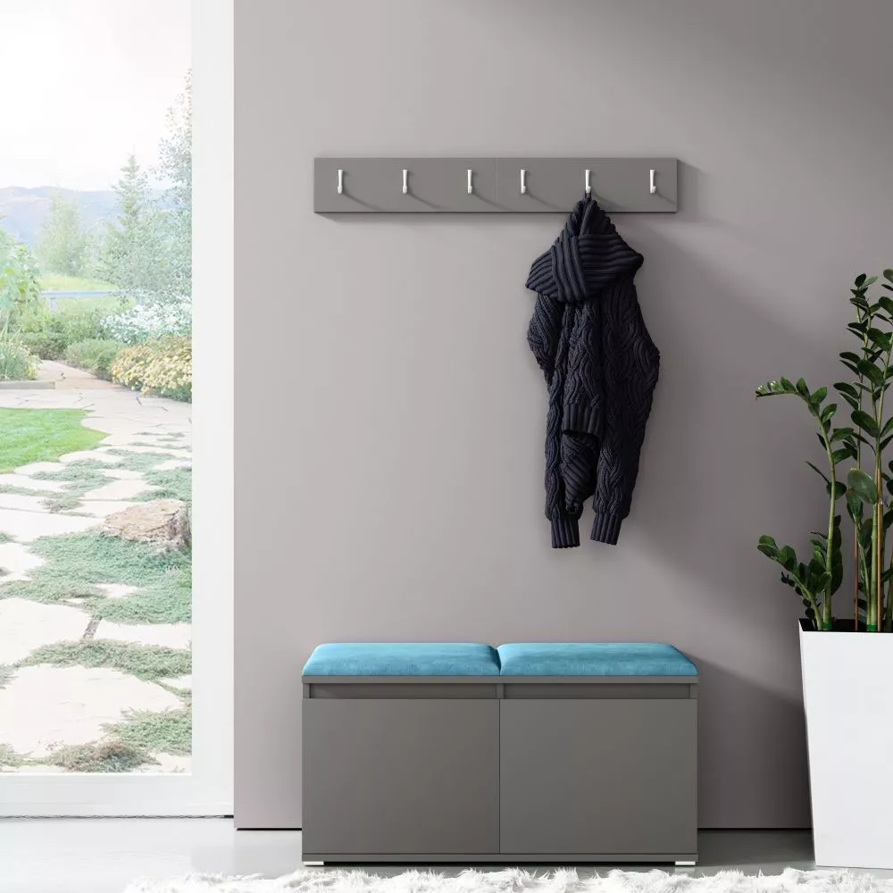 Apavu plaukts Emi 5 Trinity Korpusa krāsa: grafīts, · 100 × 40 cm