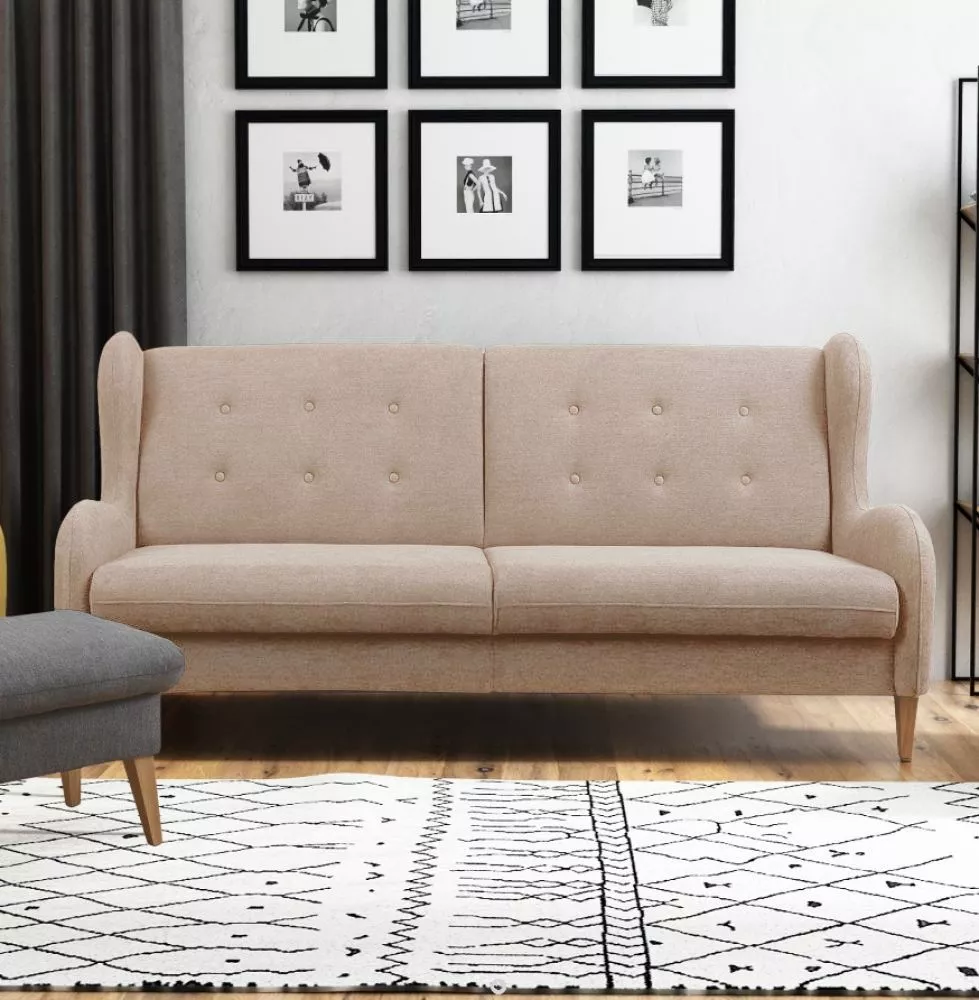 Dīvāns Lahti 3S Standard · Bēšs · 90 × 218 × 105 cm