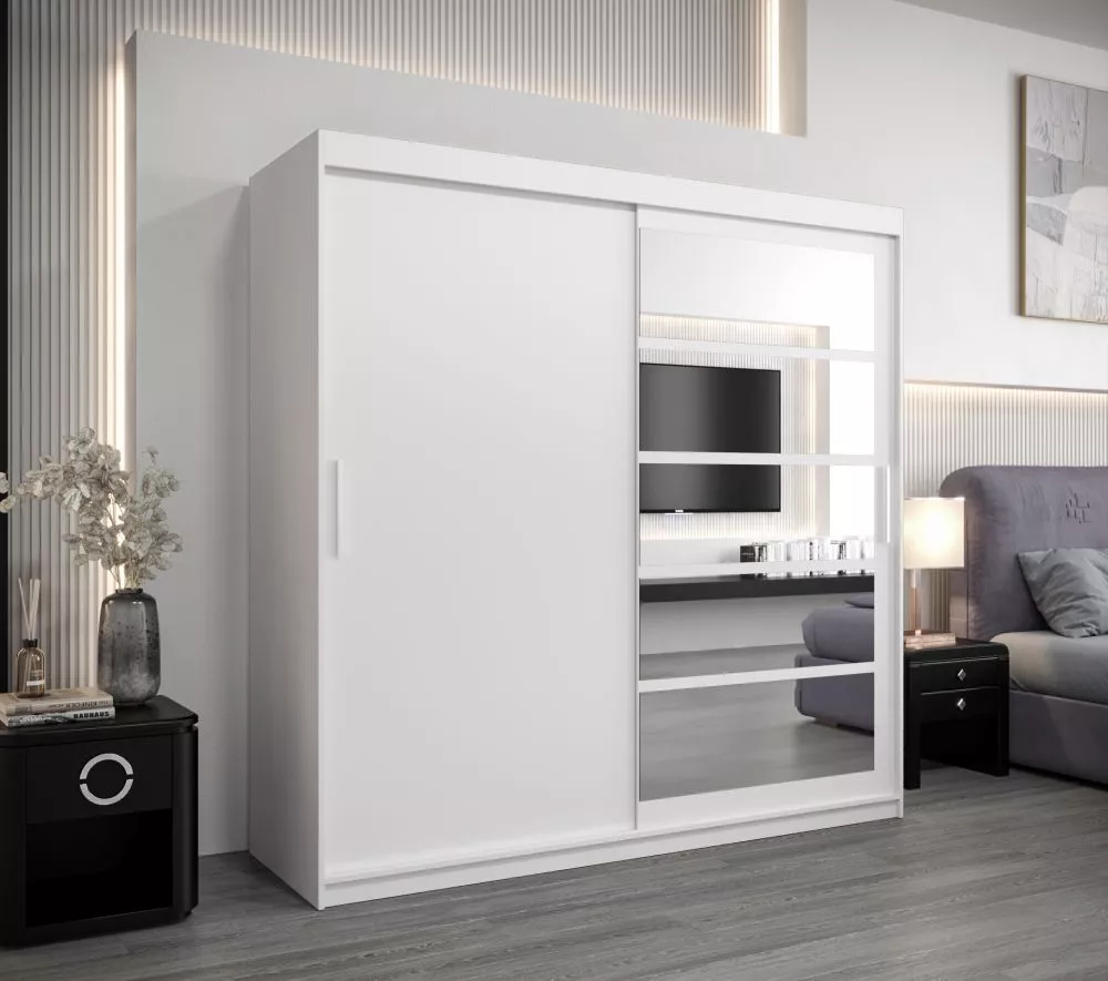 Skapis Roma 1 · Balts · 200 × 62 × 200 cm