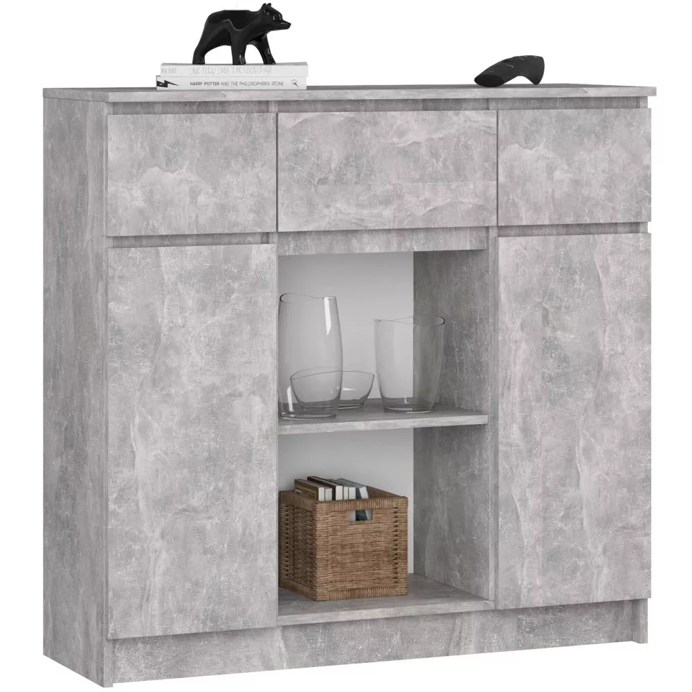 Kumode K-101 2D3S · Betons · 101 × 35 × 98 cm