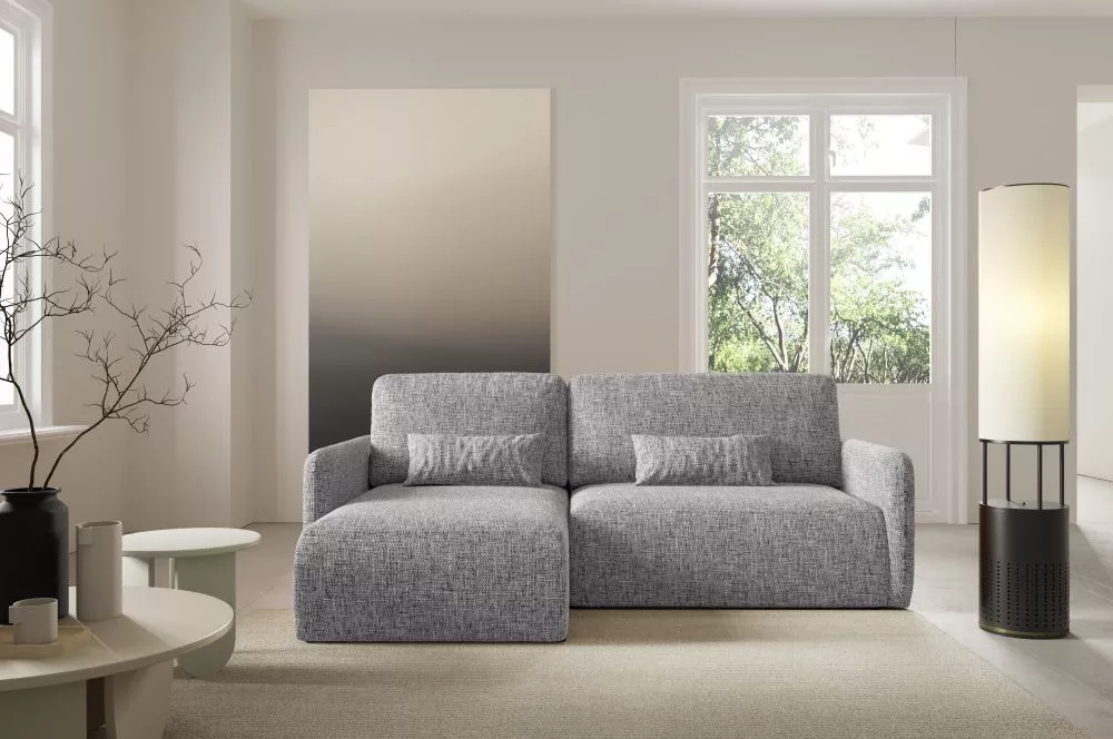 Dīvāns Ivi Mini Corner Standard · Pelēks · 148 × 207 × 86 cm