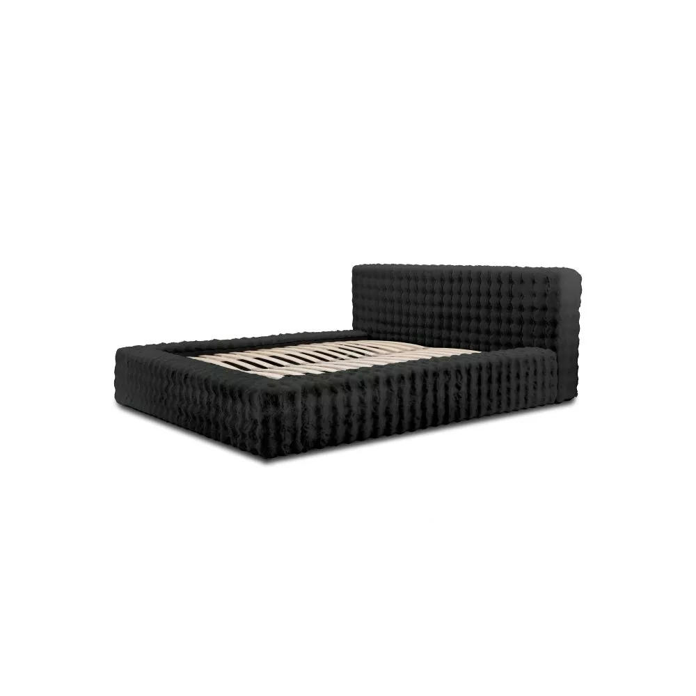 Gulta Nadia Standard ar stelāžu Guļamvietas platums: 160 cm, Guļamvietas garums: 200 cm, stelāžas tips: koka, · Melns · 