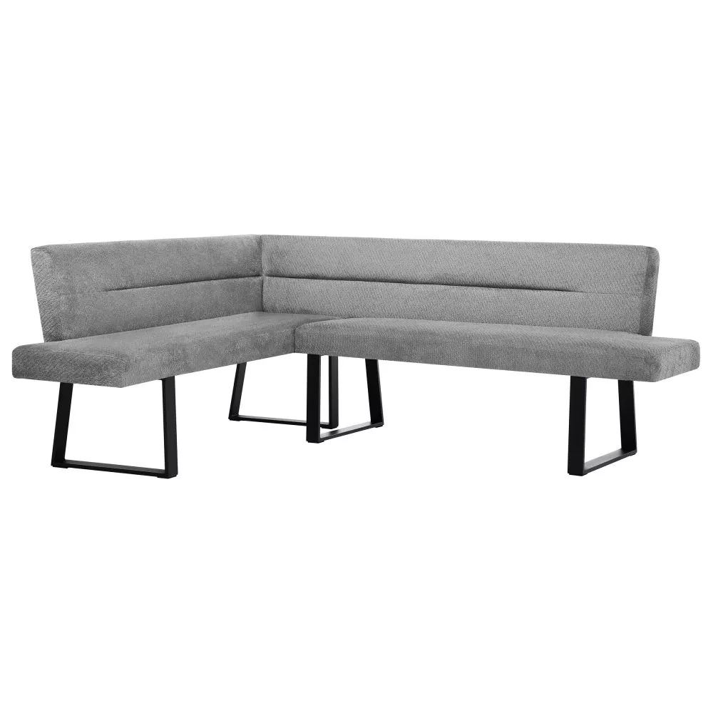 Virtuves stūra dīvāns Cresto L Standard Elementu krāsa: melns, Korpusa krāsa: pelēks, Apdare: audums, · 212 × 173 × 84 c