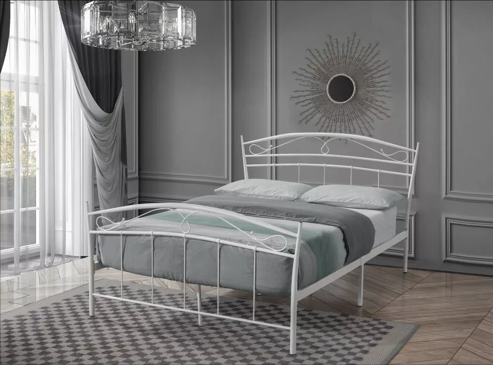 Gulta Siena ar stelāžu Guļamvietas platums: 140 cm, Guļamvietas garums: 200 cm, · Balts · 142 × 206 × 102 cm