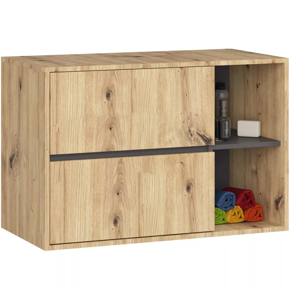 Vannas istabas skapītis Vami W90 2S · 90 × 60 × 45.5 cm