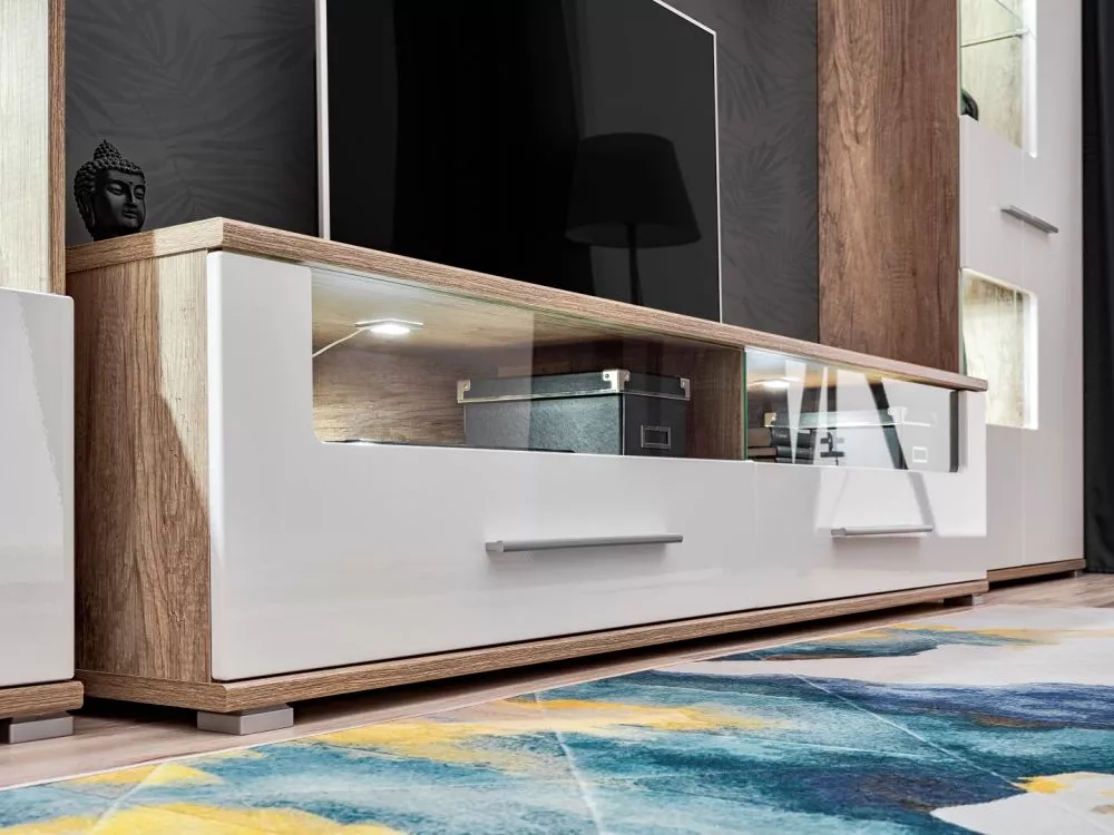 TV tumba Sander RTV ar LED · 180 × 47 × 42 cm