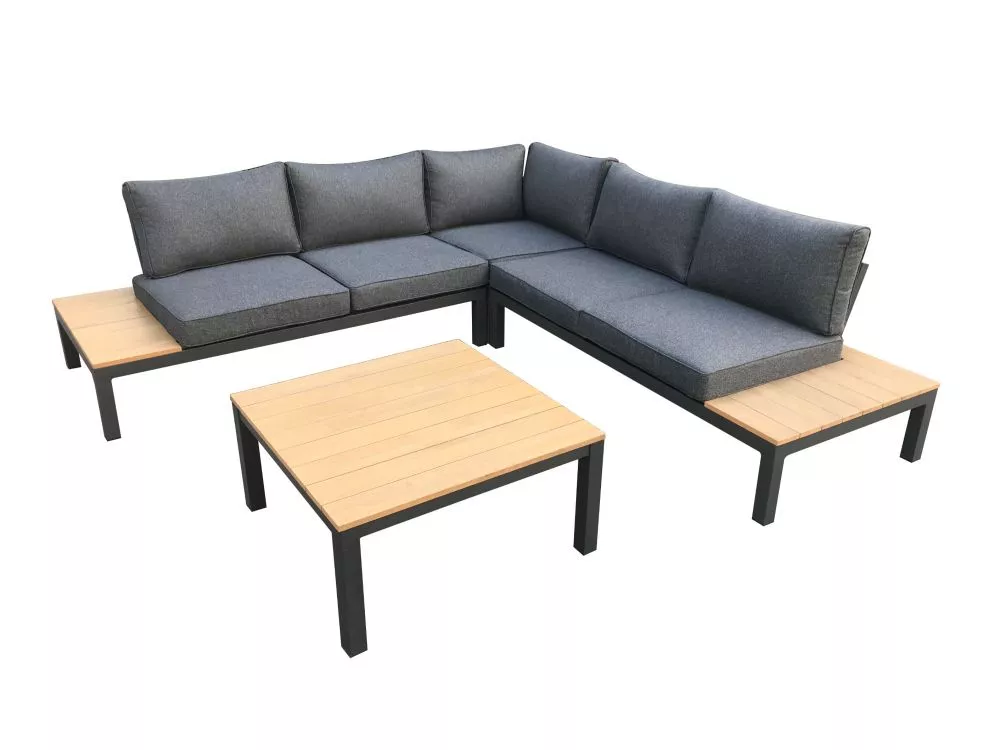 Terases mēbeles Massimo Garden Korpusa krāsa: melns, Elementu krāsa: brūns, · 240 × 240 × 67 cm