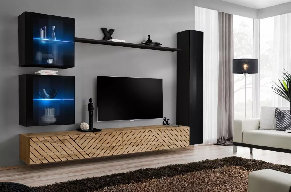 Sekcija Switch 18 Lamel Korpusa krāsa: ozols votāns, · 280 × 40 × 180 cm