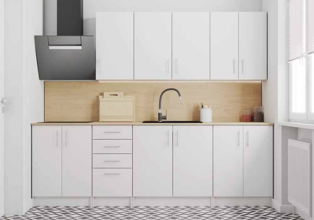 Virtuves komplekts Inez White Set Materiāls : LKSP + finieris,