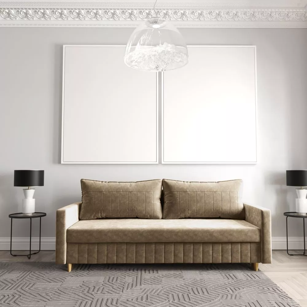 Dīvāns Marco S Standard · Bēšs · 92 × 217 × 95 cm