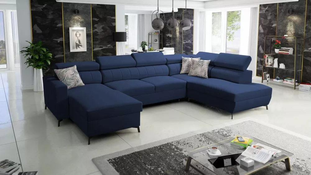 Dīvāns Baltico 6 Premium Standard · Zils · 224 × 351 × 83 cm