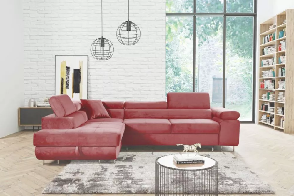 Dīvāns Antos Premium standard · Rozā · 202 × 273 × 90 cm