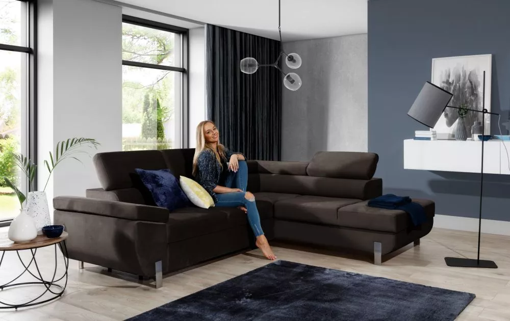 Dīvāns Annabelle Modern Standard · Tumši brūns · 221 × 271 × 76 cm