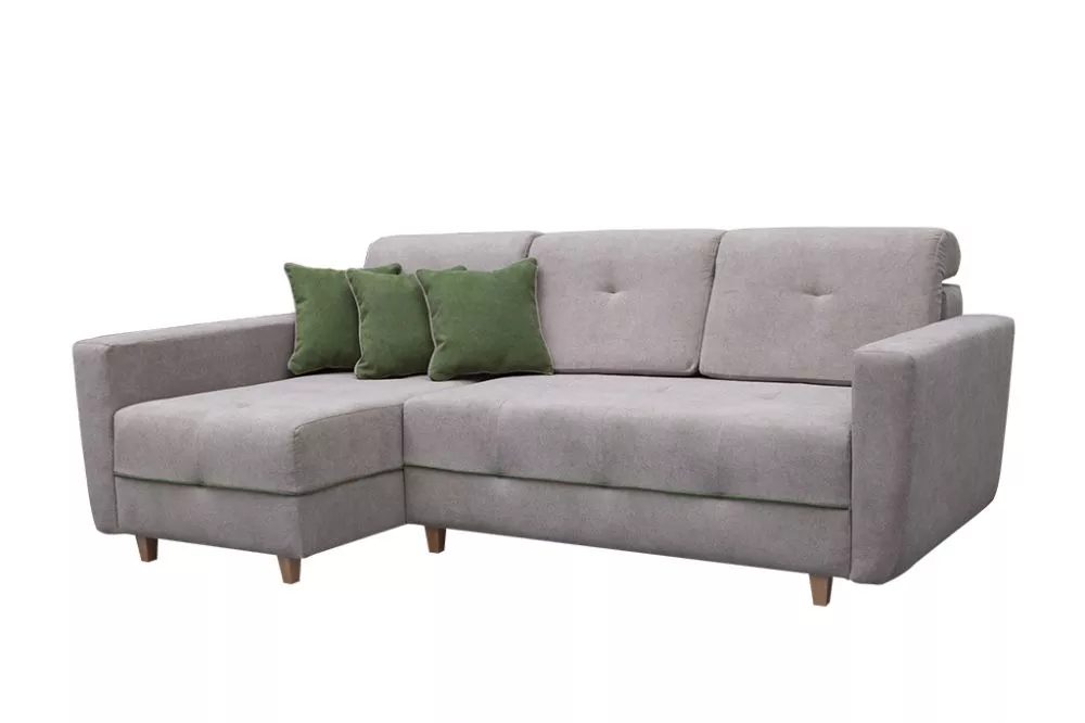 Dīvāns Grey Corner Standard · Smilšu · 146 × 238 × 94 cm