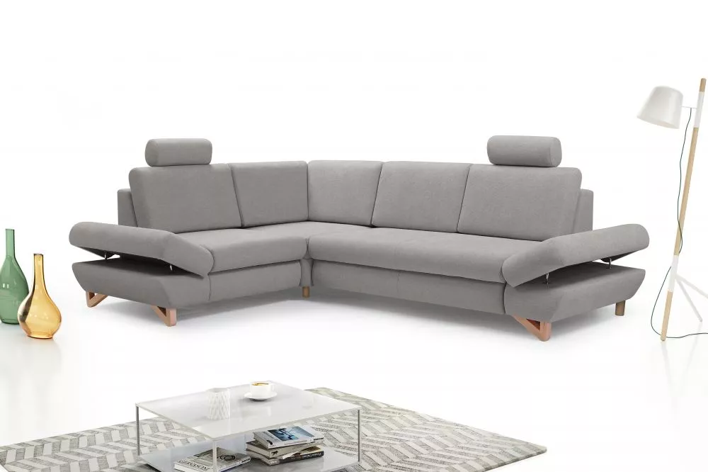 Dīvāns Avesta 2 Corner standard · Pelēks · 199 × 272 × 82 cm