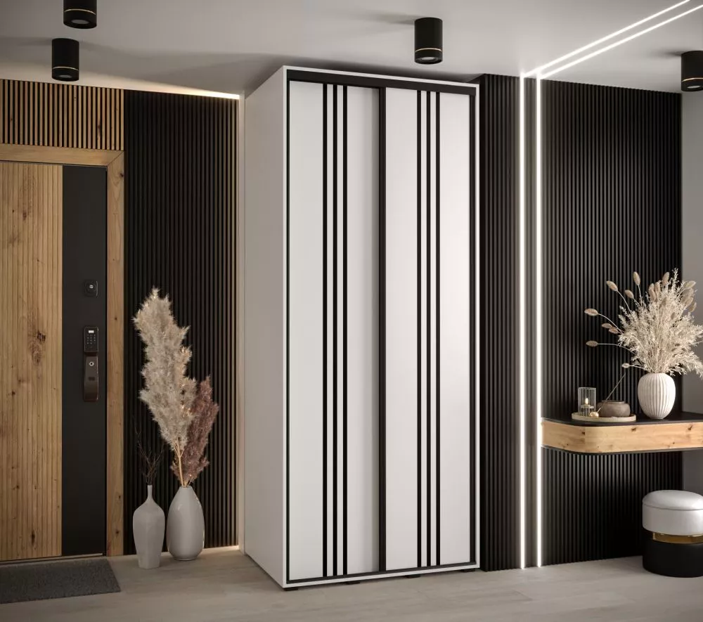 Skapis Cannes 6 · Balts · 120 × 60 × 205.2 cm
