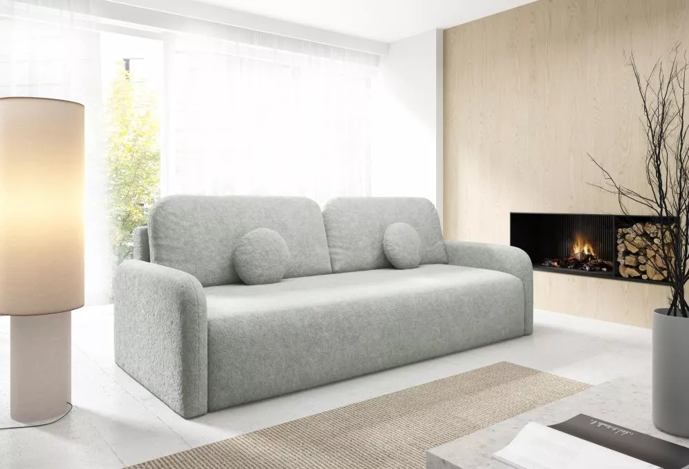 Dīvāns Ravio Premium Standard · Pelēks · 88 × 218 × 90 cm