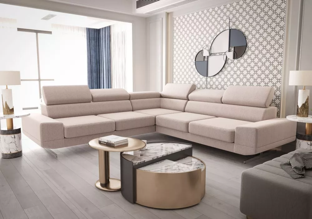Dīvāns Milano Max standard · Bēšs · 270 × 270 × 78 cm