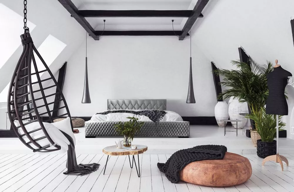 Gulta London Standard ar stelāžu Guļamvietas platums: 160 cm, Guļamvietas garums: 200 cm, stelāžas tips: koka, · Pelēks 
