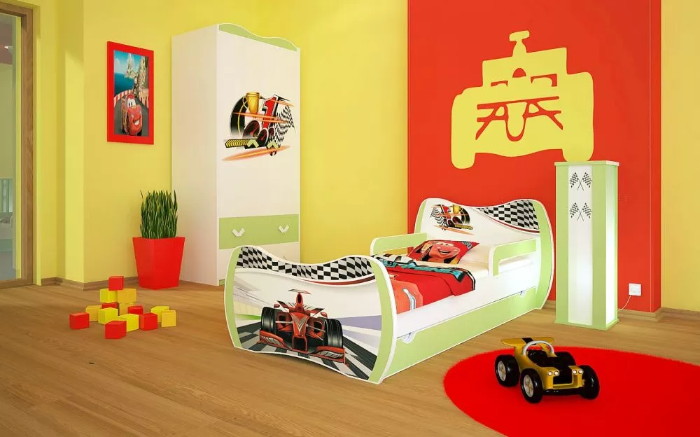 Bērnu gulta Dream L04 160x80 DM23 ar stelāžu Guļamvietas platums: 80 cm, Guļamvietas garums: 160 cm, · 104 × 164 × 71 cm