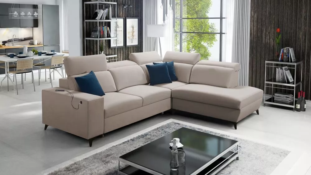 Dīvāns Bartone 7 Mix Standard · Kapučino · 224 × 283 × 83 cm