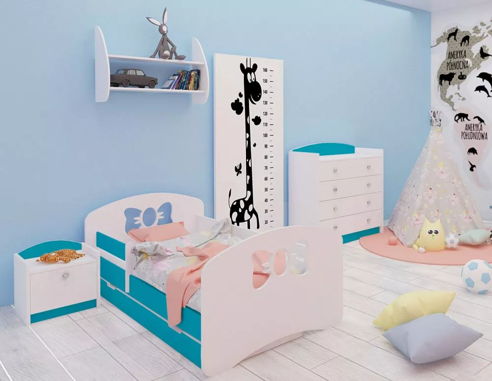 Bērnu gulta Happy Design Kokardka L04 160x80 ar stelāžu Guļamvietas platums: 80 cm, Guļamvietas garums: 160 cm, · 92 × 1