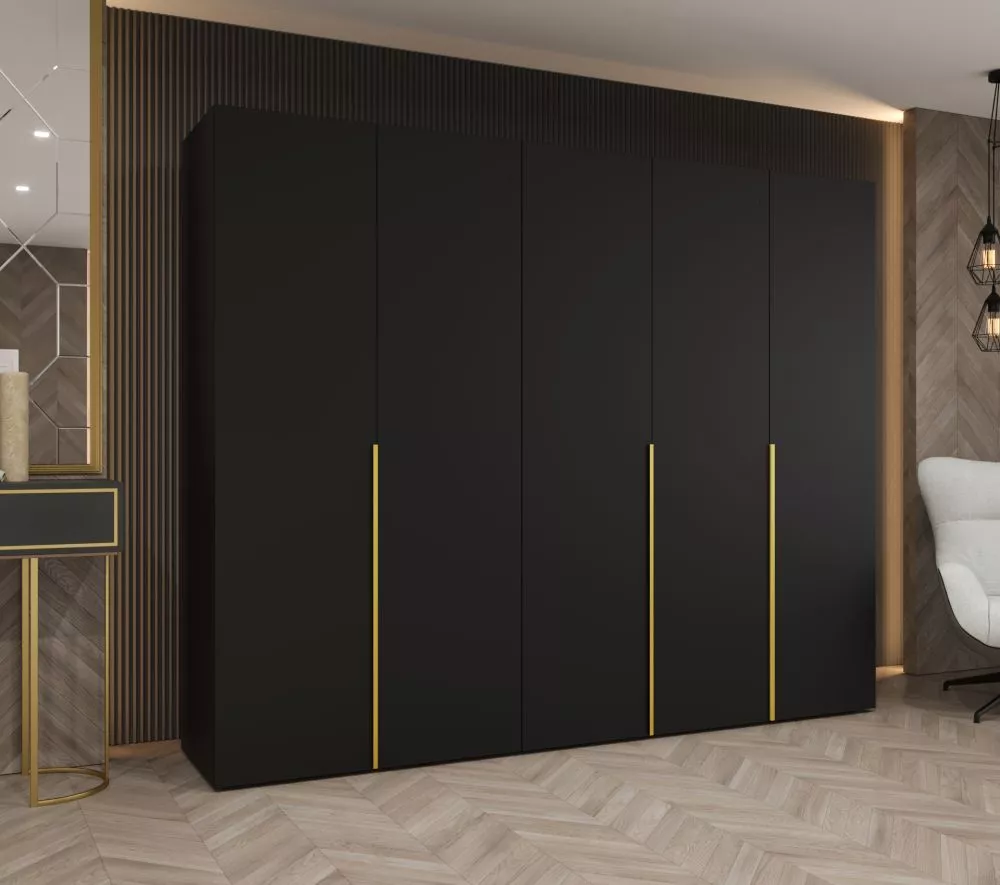 Skapis Alicante 1 · Melns · 250 × 50 × 202 cm