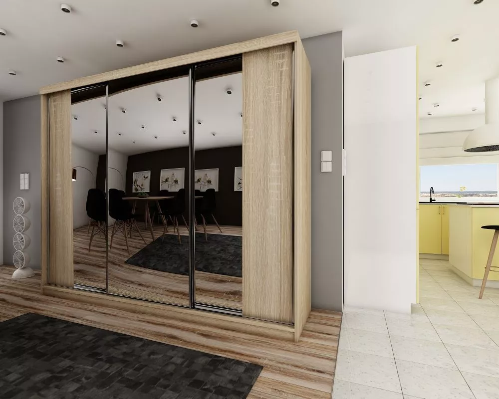 Skapis Top 18 ar LED · Ozols sonoma · 250 × 62 × 200 cm