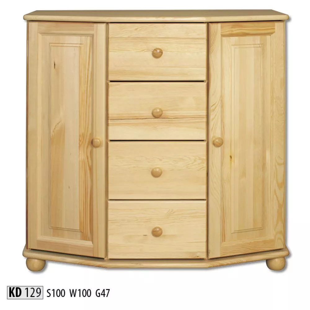 Kumode KD 129 · Priede · 100 × 47 × 100 cm
