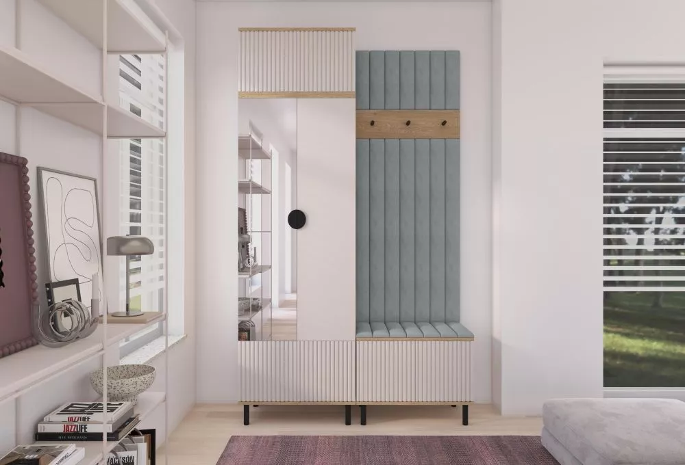Apavu plaukts Bello 4L Trinity Korpusa krāsa: ozols cremona + kašmira, · 140 × 235 × 40 cm