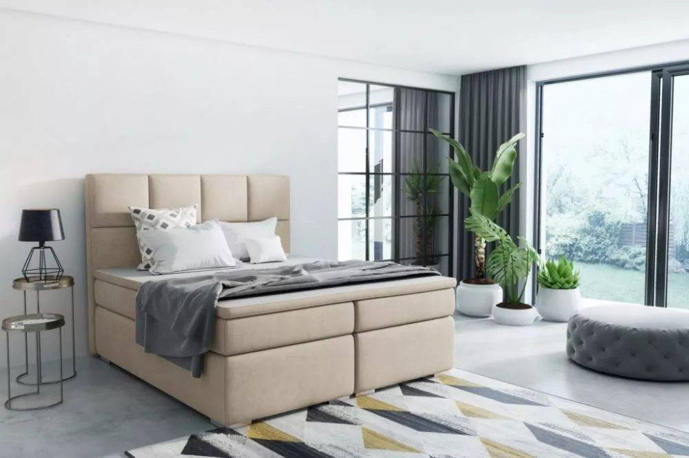 Gulta Inez Comfort Standard Guļamvietas platums: 160 cm, Guļamvietas garums: 200 cm, · Krēma · 170 × 206 × 120 cm