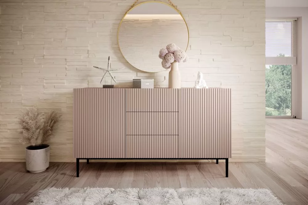 Kumode Nicole K150 2D3SZ Black · Rozā · 150 × 45 × 85 cm