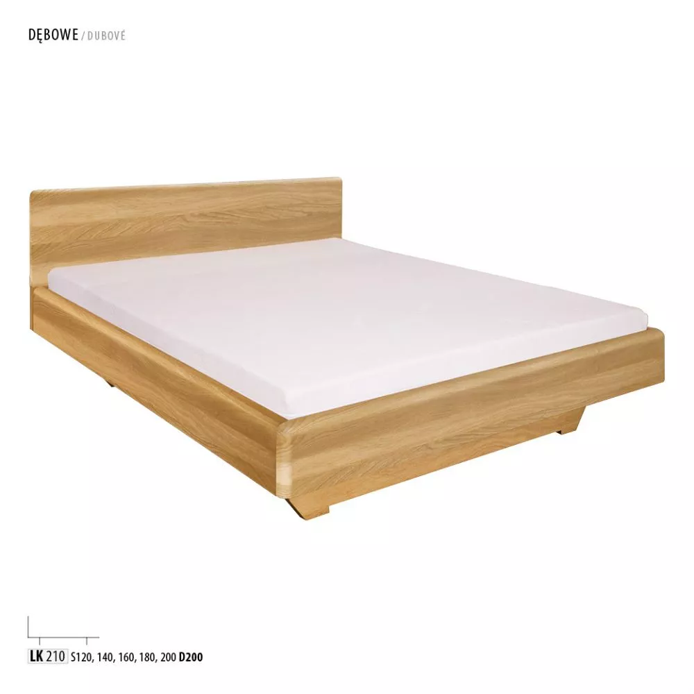 Gulta LK 210 ar stelāžu Guļamvietas platums: 180 cm, Guļamvietas garums: 200 cm, stelāžas tips: koka, · Eiropas ozols · 