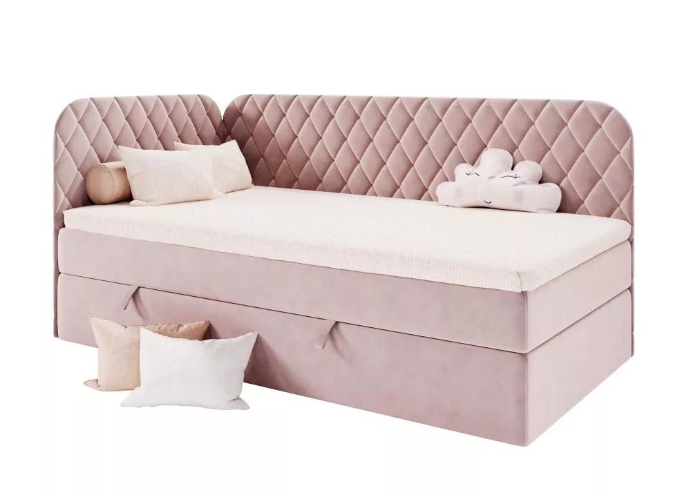 Gulta Naomi 3M Standard Guļamvietas platums: 90 cm, Guļamvietas garums: 200 cm, · Rozā · 95 × 206 × 90 cm