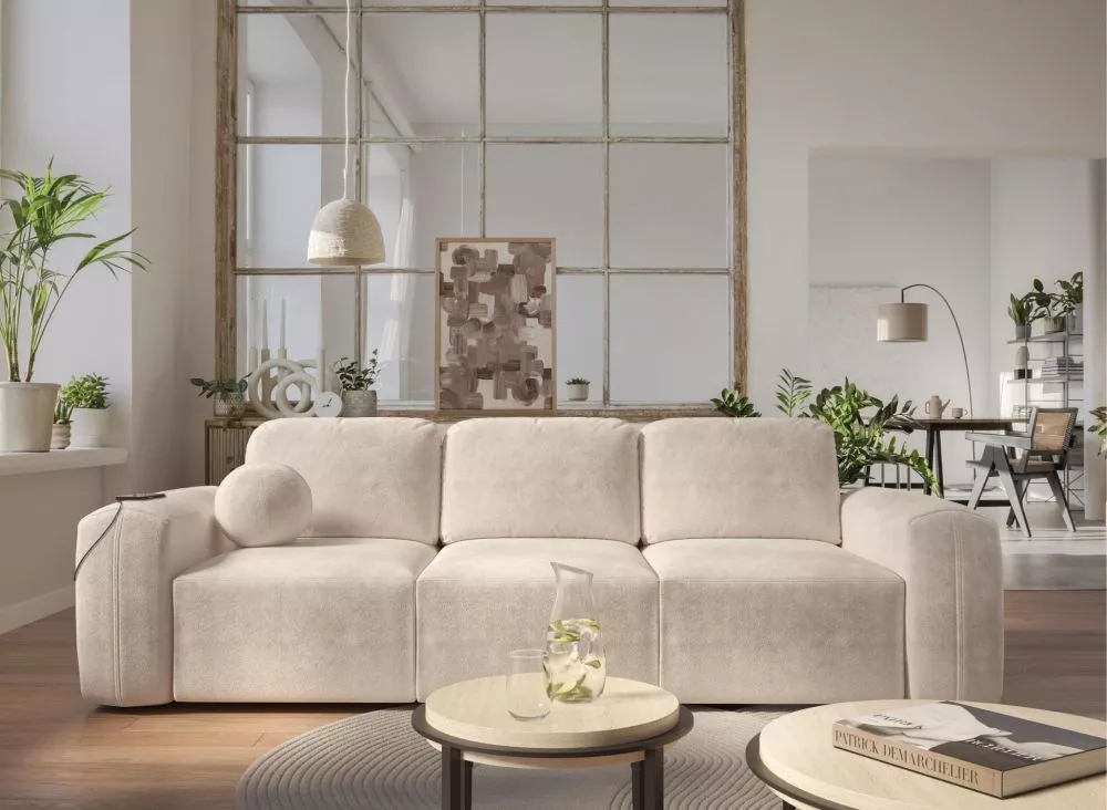 Dīvāns Berno Sofa Standard · Bēšs · 97 × 256 × 83 cm