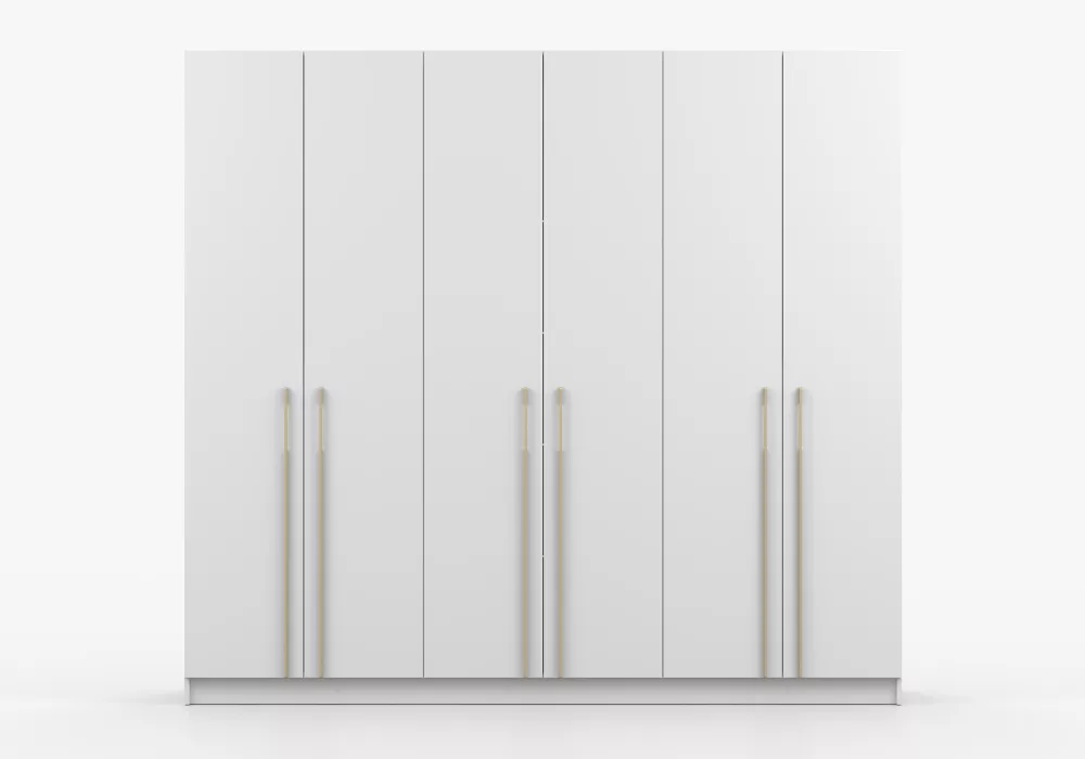 Skapis Rosa 6D · Balts · 230 × 57 × 210 cm