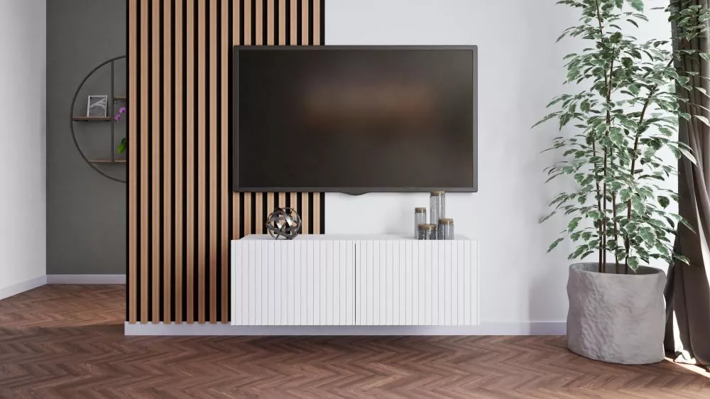 TV tumba Kolder RTV · Balts · 100 × 42.6 × 37.5 cm