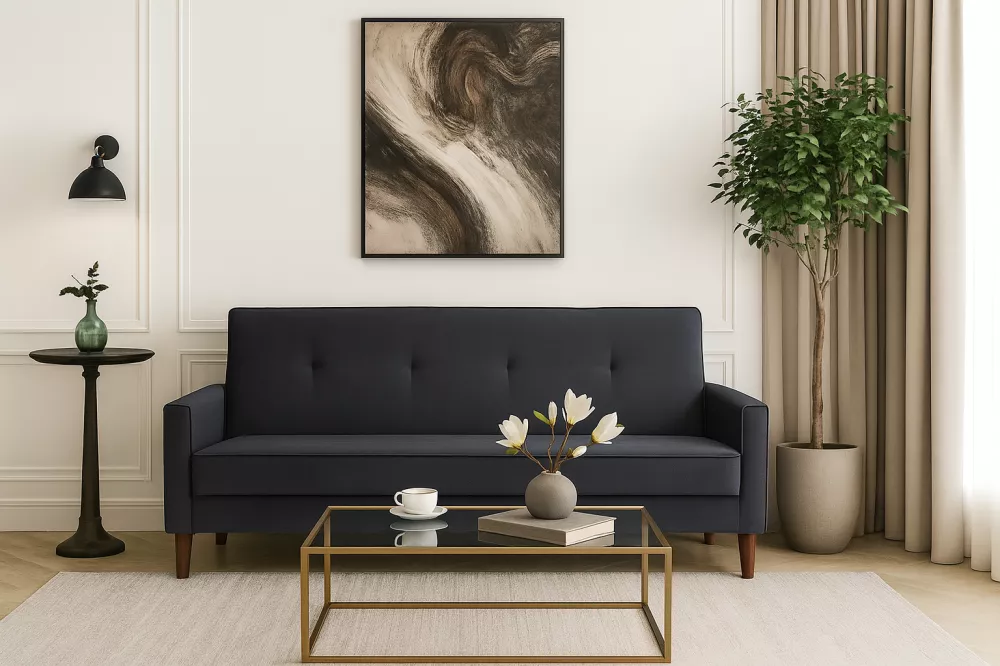 Dīvāns Santos Standard Guļamvietas platums: 120 cm, · Grafīts · 90 cm