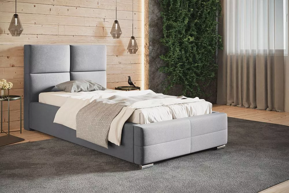 Gulta Bed 3 standard ar stelāžu Guļamvietas platums: 90 cm, Guļamvietas garums: 200 cm, stelāžas tips: koka, · Gaiši pel