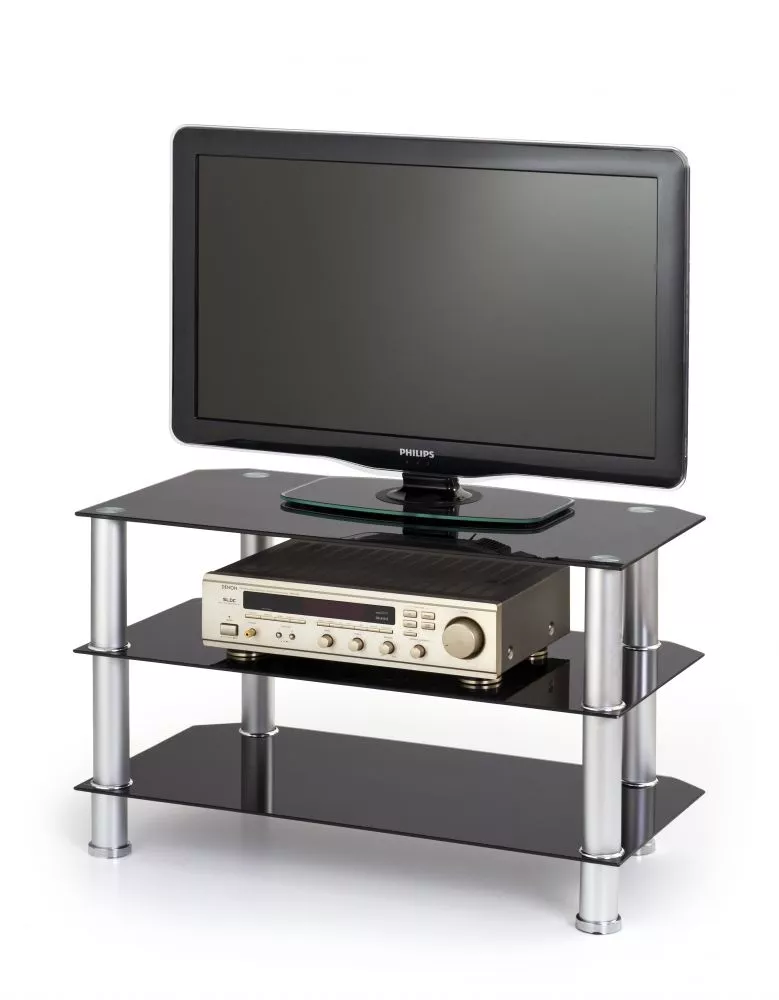 TV tumba RTV-21 · Melns · 80 × 40 × 50 cm