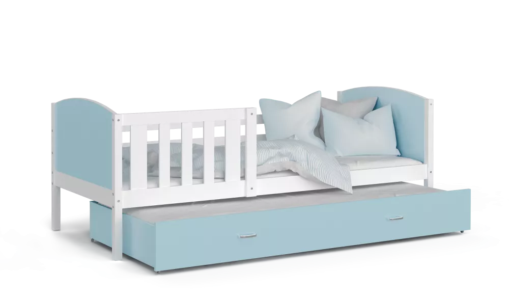 Bērnu gulta Tami P2 MDF 80x190 ar stelāžām Guļamvietas platums: 80 cm, Guļamvietas garums: 190 cm, · 86 × 198 × 74 cm