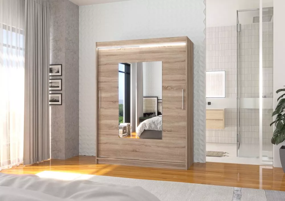 Skapis Dorrigo ar LED · Trifele · 150 × 58 × 200 cm