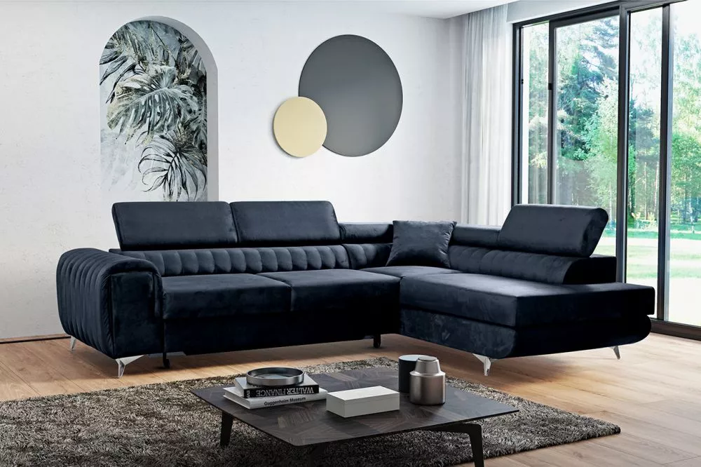 Dīvāns Marynia standard · Grafīts · 202 × 273 × 90 cm