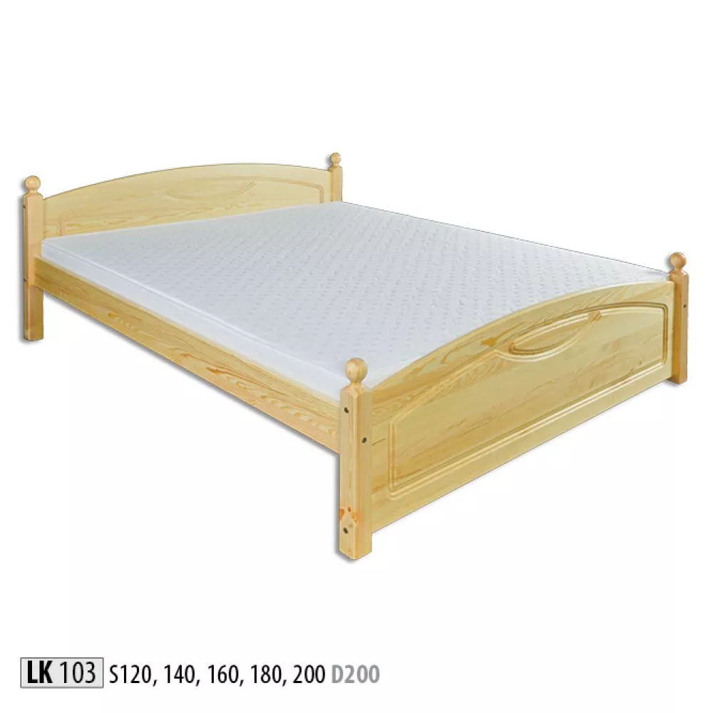 Gulta LK 103 ar stelāžu Kājiņu izmērs: 6x6 cm, Guļamvietas platums: 180 cm, Guļamvietas garums: 200 cm, stelāžas tips: k