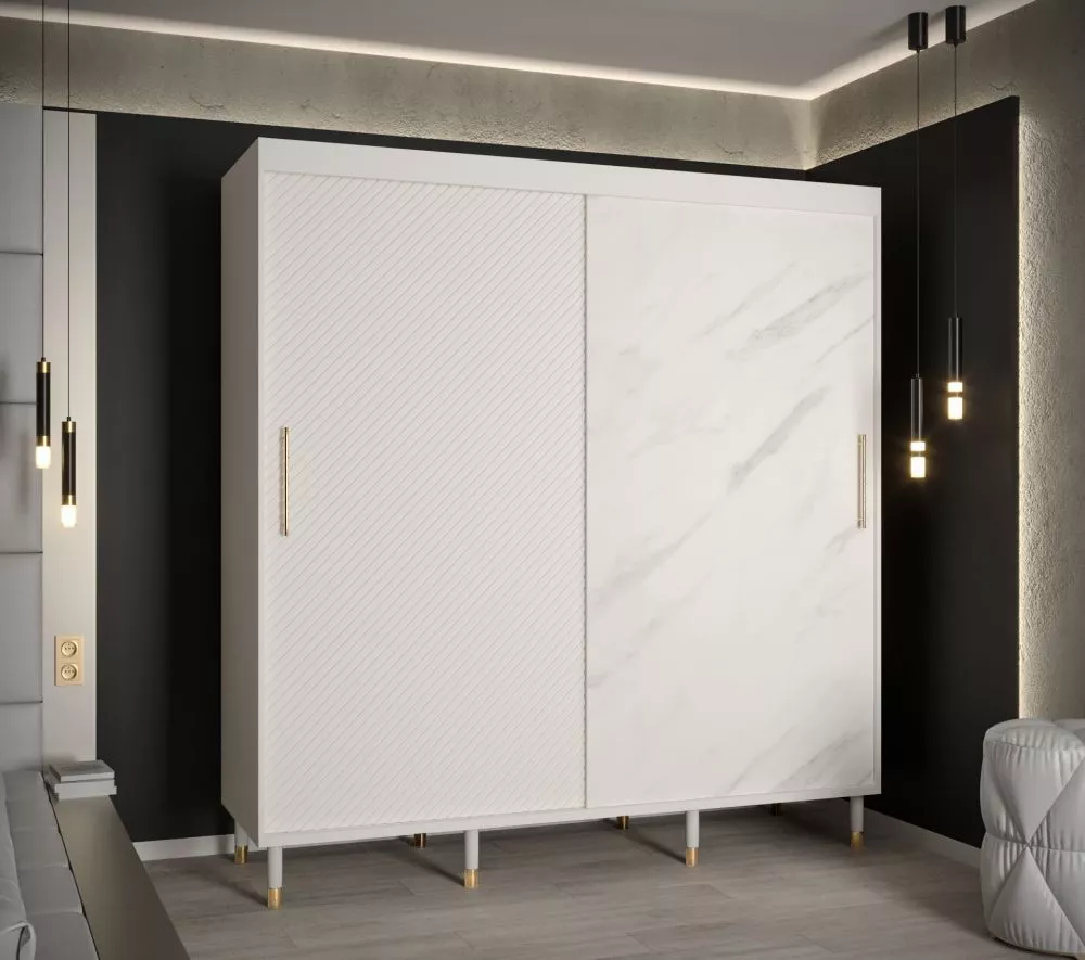 Skapis Calipso Jodelka Marmur · 200 × 62 × 208 cm