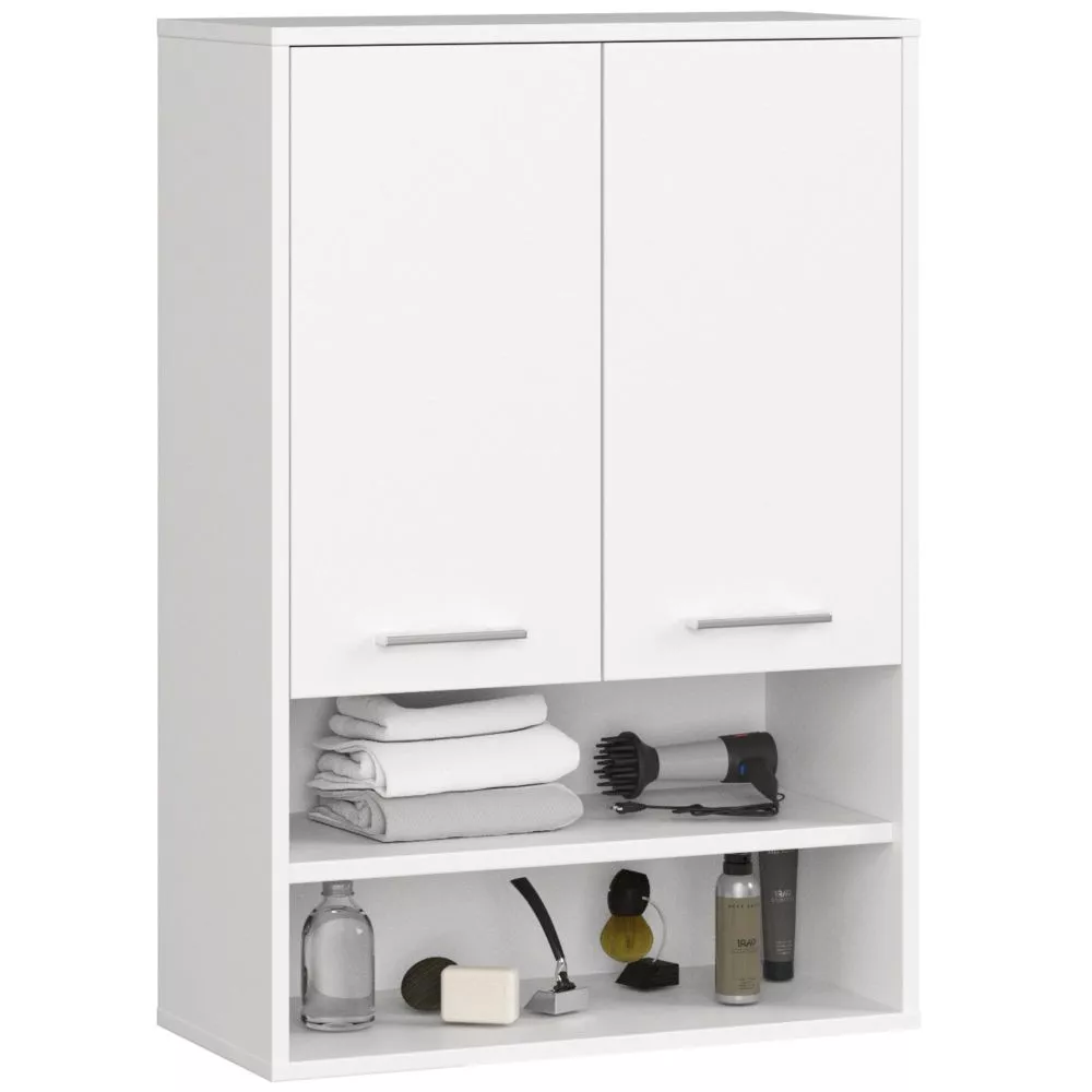 Vannas istabas skapītis Fin 2D4P · Balts · 64.2 × 93.6 × 30.5 cm