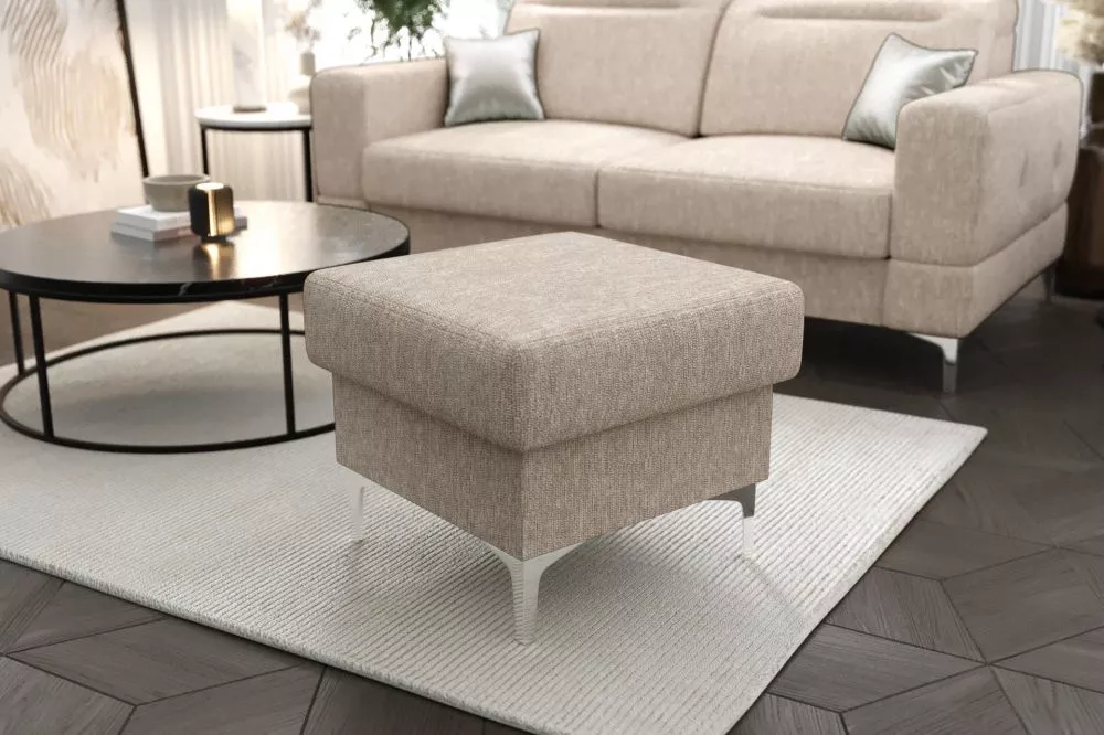 Pufs Malibu Square P Standard Auduma numurs: Gemma 06, · Bēšs · 55 × 49 × 55 cm